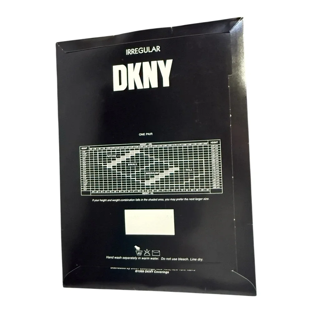 Vintage DKNY Stockings 1990s Ivory Black Size Small Office Siren Vixen Fit Lot 3
